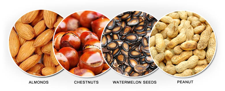 Roasted Almonds,Chestnuts,Watermelon Seeds,Peanut