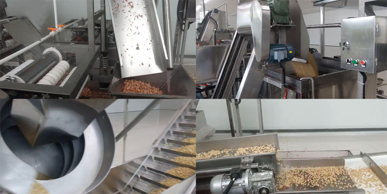 Peanut roasting production line