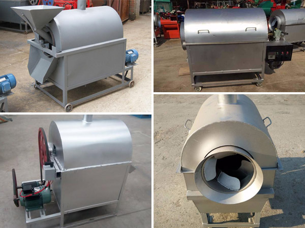 Gas heating peanut roasting machine