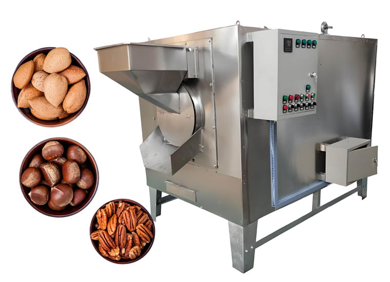 The roasting time of nut roaster machine is not fixed